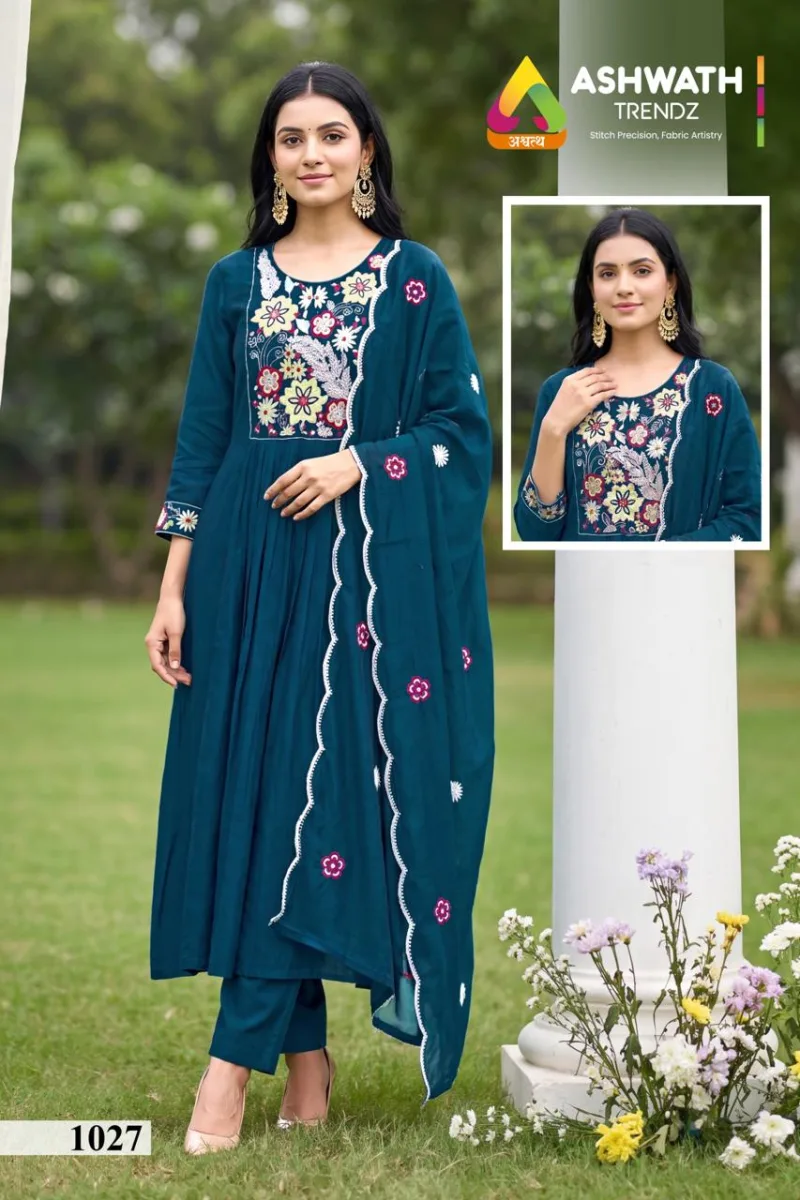 Queen By At Roman Mul Saffron Kurti With Bottom Dupatta